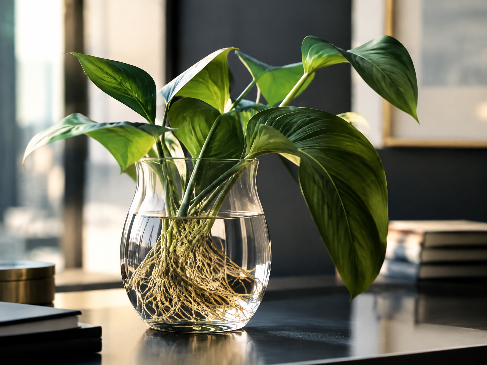 Visible plant roots